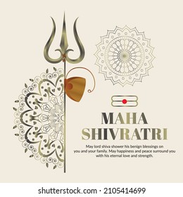 Banner design of traditional festival maha shivratri template.