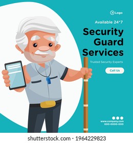 Banner design of trusted security experts template. Vector graphic illustration.