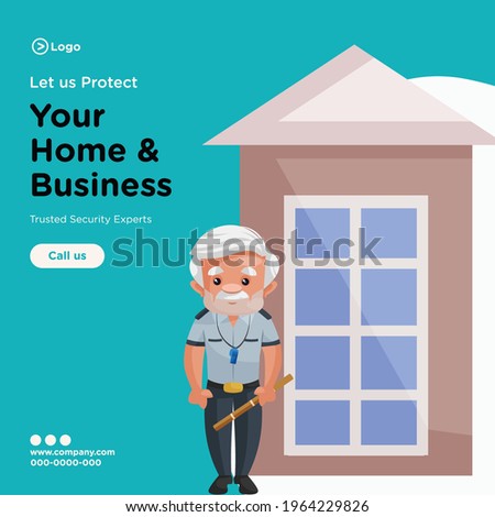 Banner design of trusted security experts template. Vector graphic illustration.
