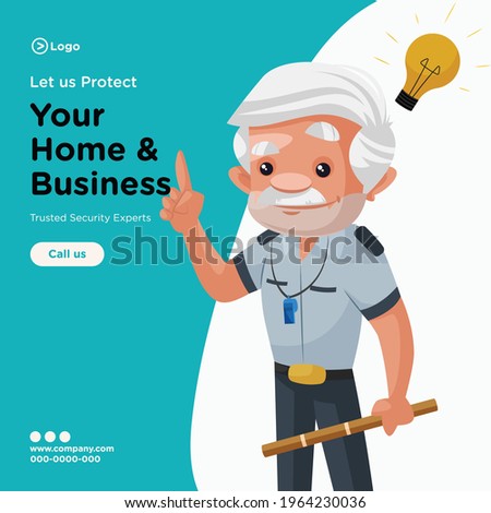 Banner design of trusted security experts template. Vector graphic illustration.