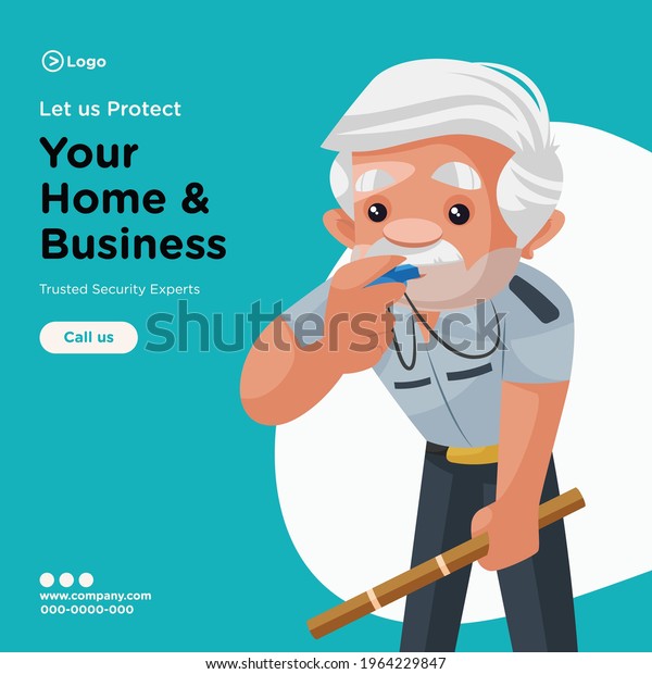 Banner design of trusted security experts
template. Vector graphic
illustration.