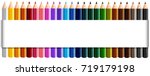 Banner design with twenty four color pencils