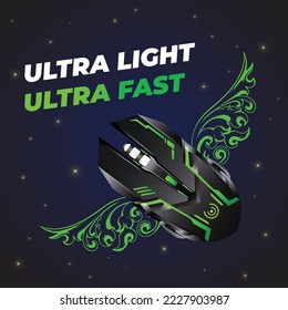 Banner design of ultra light ultra fast template. 