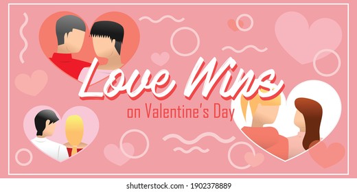 Banner design for Valentine's Day