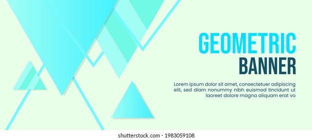 banner design vector illustration in blue and green color. suitable for business graphic assets, web design, print media, backgrounds, etc.