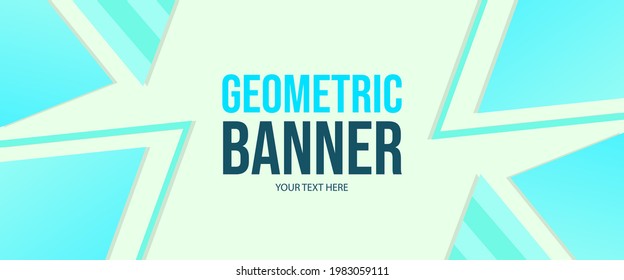 banner design vector illustration in blue and green color. suitable for business graphic assets, web design, print media, backgrounds, etc.