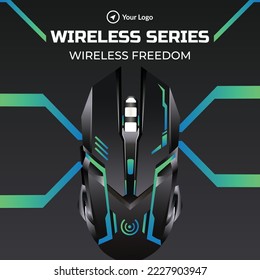 Banner design of wireless series wireless freedom template. 