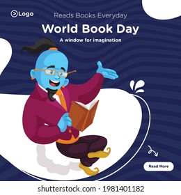 Banner Design Of World Book Day Template.