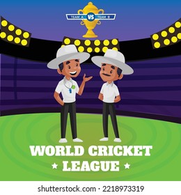 Banner design of world cricket championship template. 