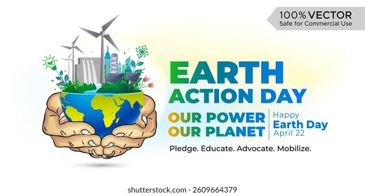 Banner Design for World environment day and eco technology concept.