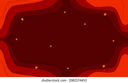 banner designed abstract background paperstyle red orange