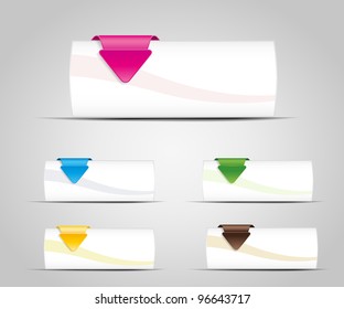 Banner with different colored arrows