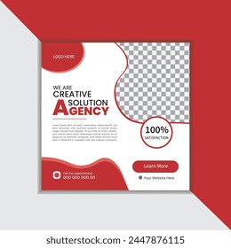 Banner for digital company promotion on social media post template