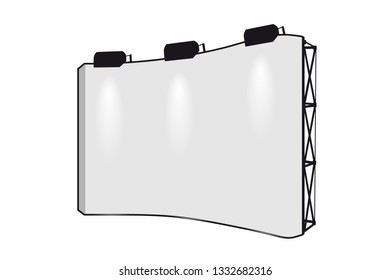 Banner Display Mockup - Vector Illustration - Isolated On White Background