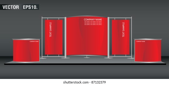 banner display stands advertising and promotion counter. with identity background ready for use. Vector template for design work