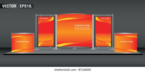 banner display stands advertising and promotion counter. with identity background ready for use. Vector template for design work