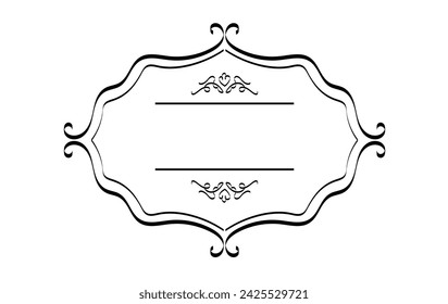banner. doodle. vintage style. pattern. on a white background. vector. for the inscription. black lines.	