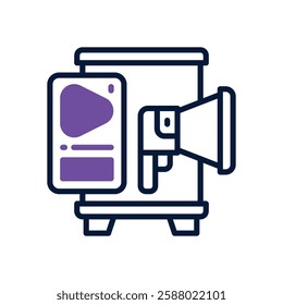 banner dual tone icon. vector icon for your website, mobile, presentation, and logo design.