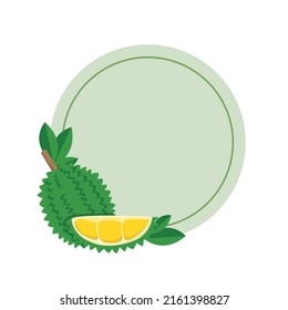 Banner durian with green background
