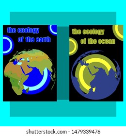 Banner of Earth Day for vector celebration of environmental safety. Save the earth concept for postcard, banner, poster. Image vector.