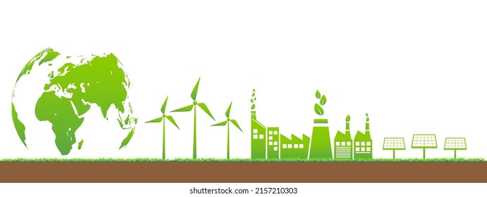 Banner Eco friendly, Sustainability development concept and World environmental day, Vector illustration