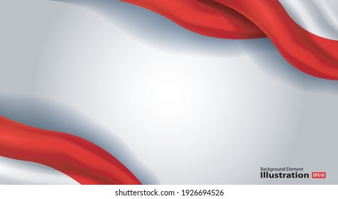 Flag für Banner-Element-Hintergrund. Illustration auf Vektorgrafik. EPS10 