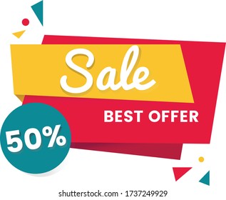 Banner element,discount tag vector design