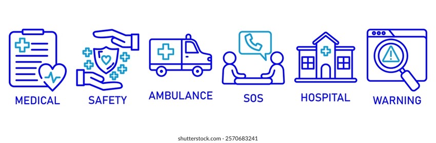 Banner emergency vector design concept