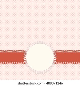 banner and empty patch on red colored pointed background