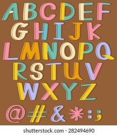 Banner of English alphabets A to Z