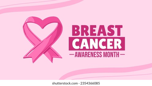 Banner in English for composition october pink breast cancer prevention