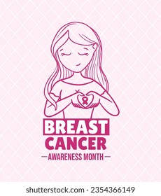 Banner in English for composition october pink breast cancer prevention