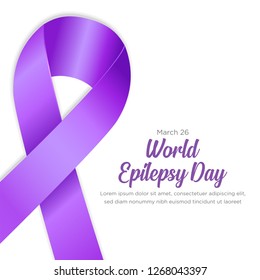 Banner Epilepsy Awareness Realistic Ribbon Design Stock Vector (Royalty ...