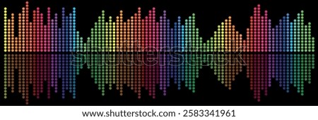 Banner equalizer, sound voice, abstract background.
