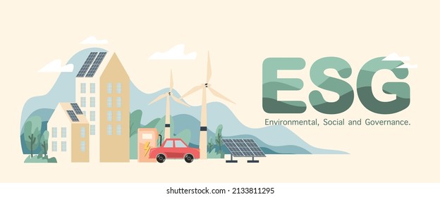 Banner ESG - Gobernanza ambiental, social y corporativa El banner informativo llama a recordar la contribución de esta empresa a los temas ambientales y sociales.