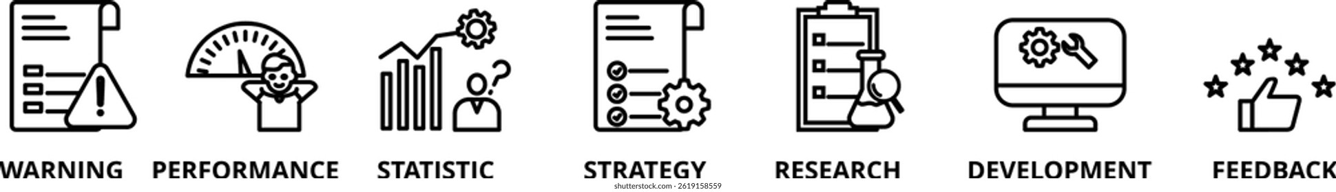 Concepto de ilustración de icono de Vector de evaluación de Anuncio
