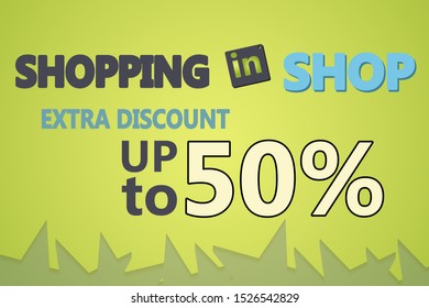 banner for extra discount letter, background for promotion, business banner design, up to 50% quotes.