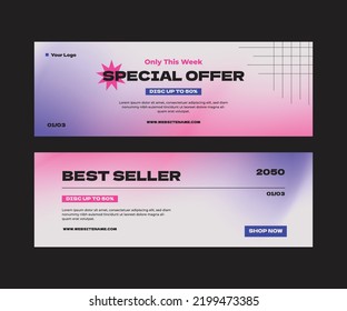 Banner fashion sales social media with gradient