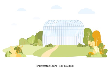 Banner Fashionable Restaurant Interior Cartoon. Presentability and Comfort Room for Modern Classic Restaurant. Pleasant Atmosphere, Expensive Furniture, Table Setting. Vector Illustration.