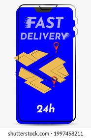 banner fast delivery to the location of food goods cargo web