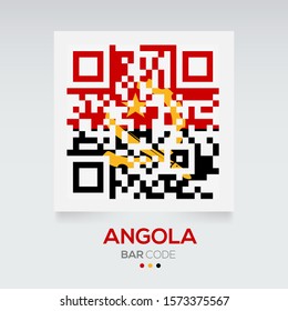 Banner Flag of Angola ,Vector illustration