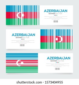 Banner Flag of Azerbaijan ,Vector illustration