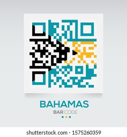 Banner Flag of Bahamas ,Vector illustration