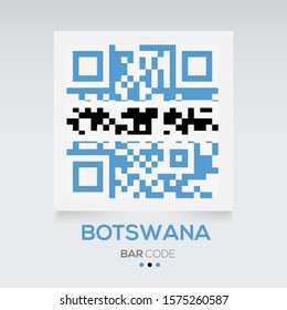 Banner Flag of Botswana ,Vector illustration