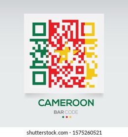 Banner Flag of Cameroon ,Vector illustration