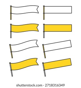 Bandera de Anuncio. Conjunto de iconos de marca.