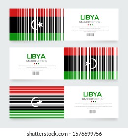 Banner Flag of Libya ,Vector illustration