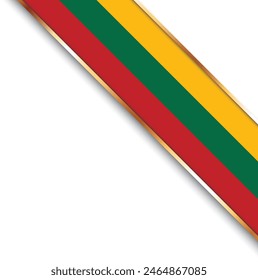 Banner mit Litauenflagge, Eckrahmen mit Banner