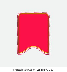 Banner Flag Neon Style Four. Sale Tag Element. Label Icon. High Quality Vector Icon. Editable Vector