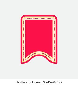 Banner Flag Neon Style Two. Sale Tag Element. Label Icon. High Quality Vector Icon. Editable Vector